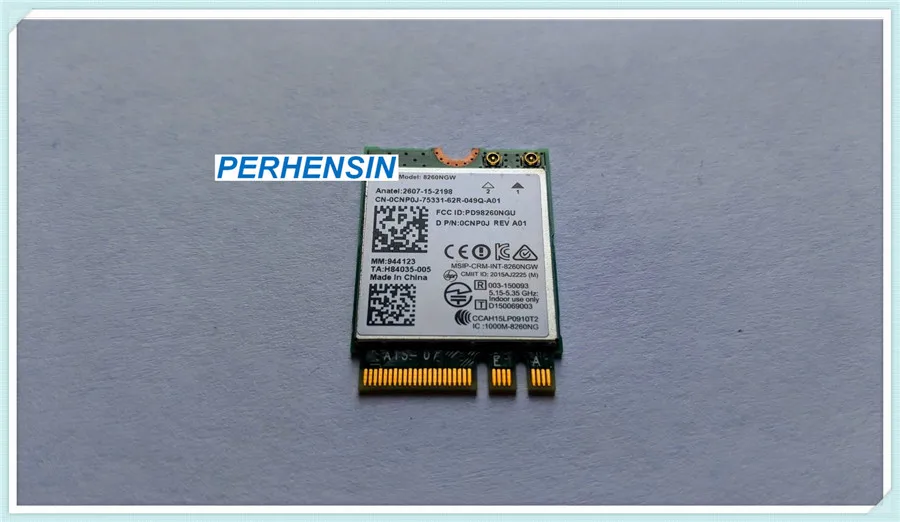 

0cnp0j FOR Dell Latitude E7250 E7270 E7450 5175 5179 9250 7275 7370 DualBand Wireless AC 8260 NGW Wifi-Bluetooth 4.2 Karte cnp0j