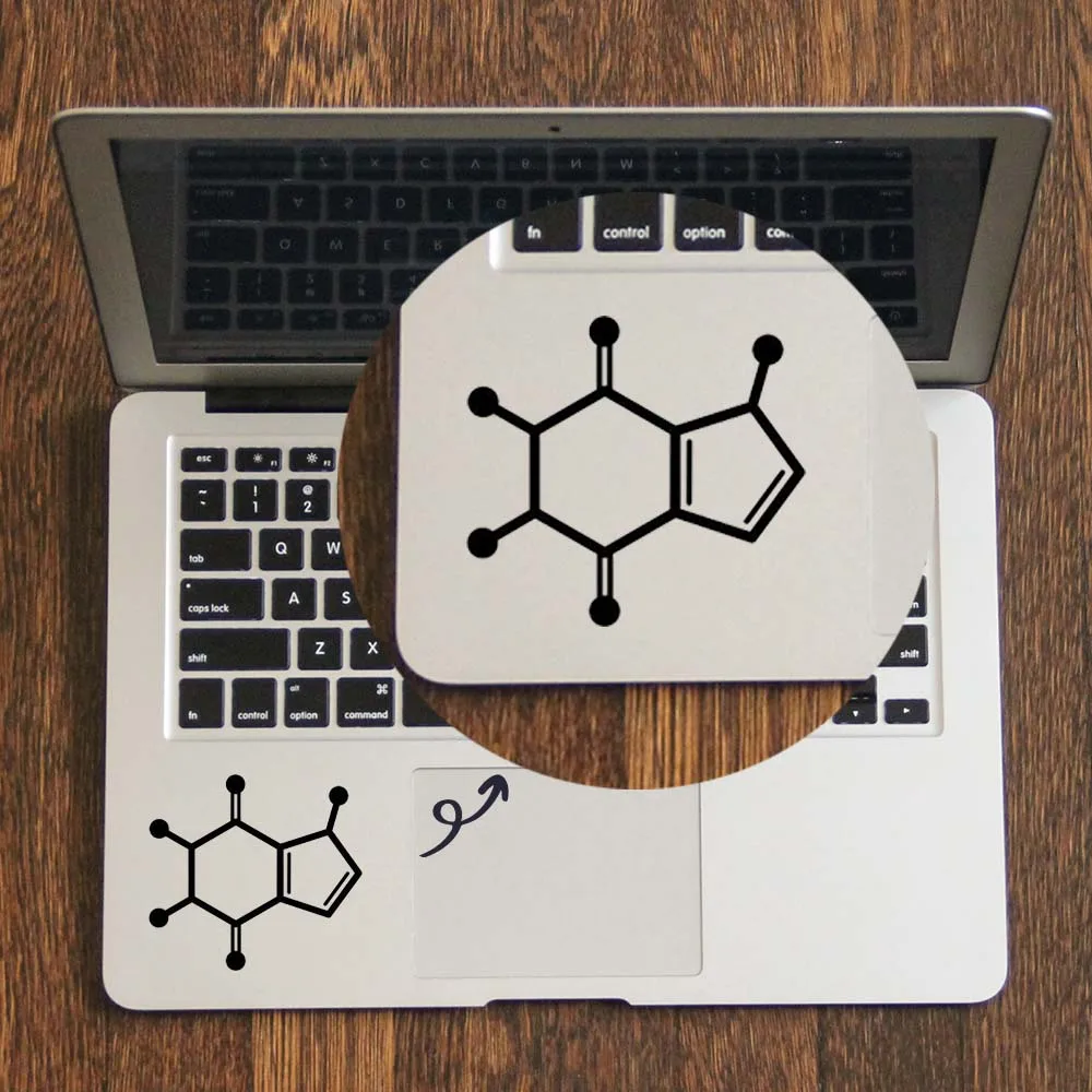 Наклейка для трекпада с молекулой кофеина Apple MacBook Air Pro Retina 11 12 13 14 15 дюймов Mi Mac