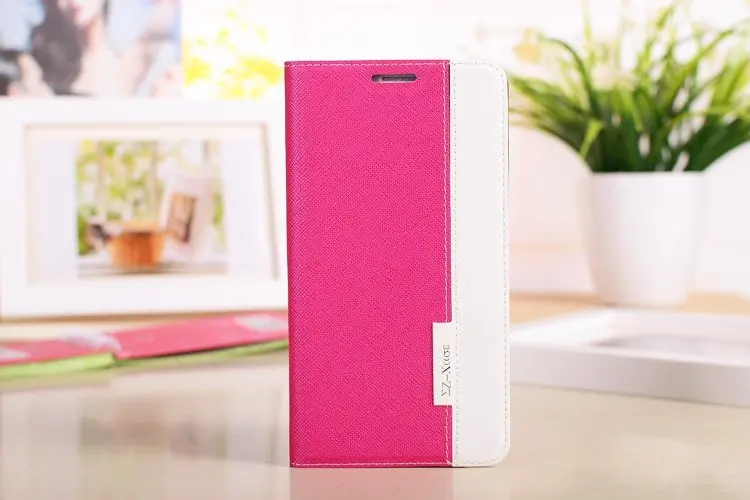 for GALAXY Note 3 N9006 Cross lines leather case hit color support holster cover protective skin |