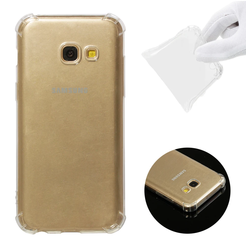 High quality transparent reinforced Anti-falling Soft Silicone phone case For Samsung Galaxy A320 A3 2017 coque funda etui cover |
