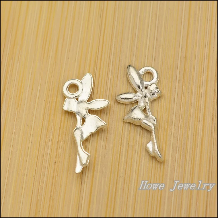60 шт Качество Яркие Серебряные Эльфы/Ангел Очаровательная подвеска из сплава