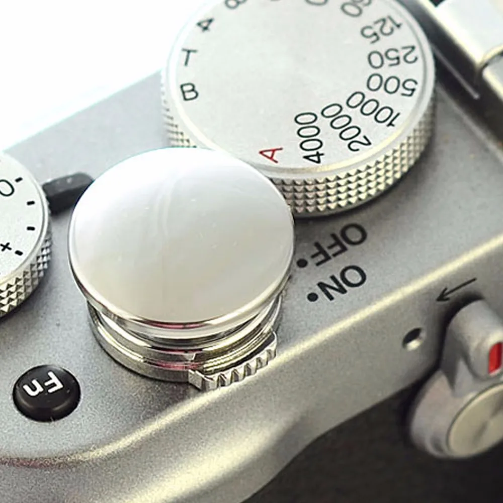 Серебристая мягкая кнопка для Leica Contax Fujifilm X100 Размер: L | Электроника