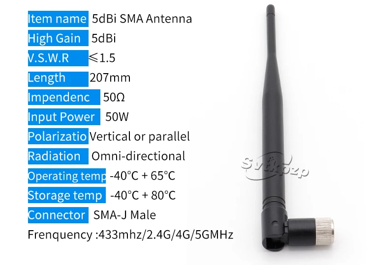 5dBi 2,4 ghz антенна SMA Мужской усилитель маршрутизатор 4G 5G модем двойная Wifi антенна uhf vhf Whip Mimo 5,8 ghz антенны 433mhz антенна