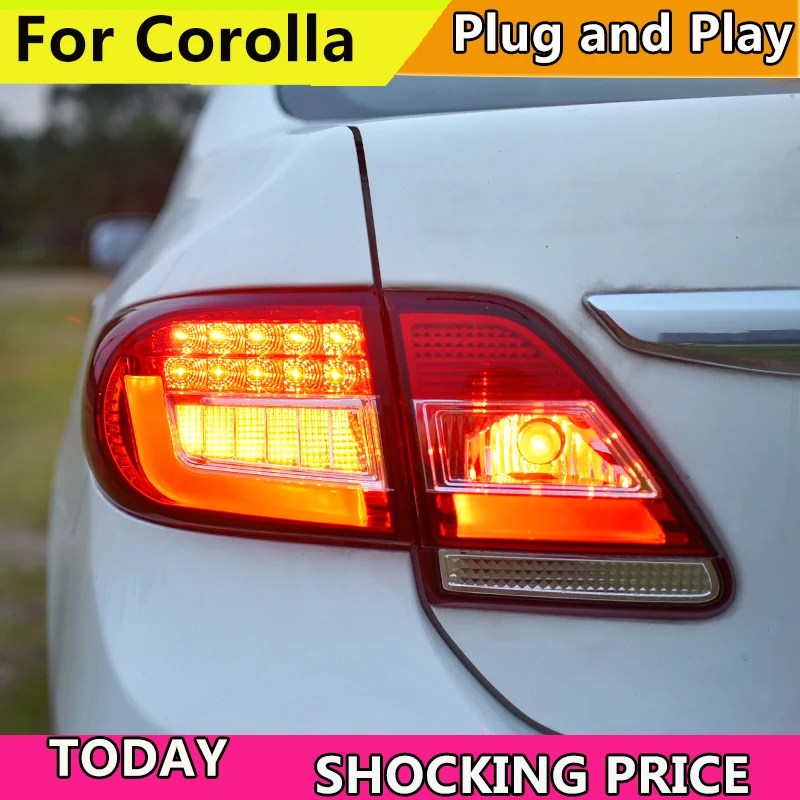 doxa Car Styling For Toyota Corolla Altis Rear Lamp for 2011-2013 LED Carolla taillight DRL+Brake+Park+Signal | Автомобили и