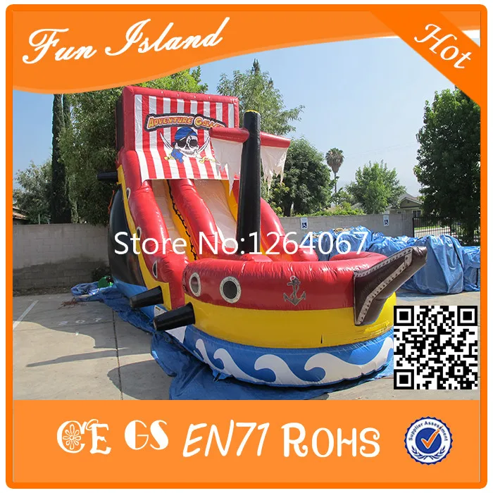 7m Red Pirate Ship Inflatable Slide Bounce Playground Free Shipping | Игрушки и хобби