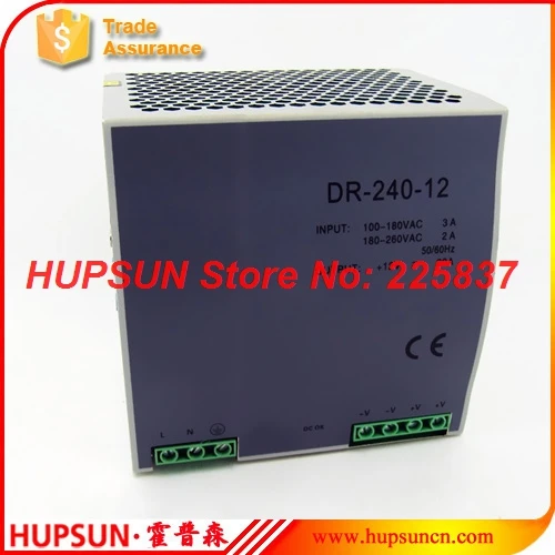 DR 240 fonte 240w 220vAC to DC 12v 15a 24v 10a 48v 5a DIN Rail Промышленный источник питания трансформатор