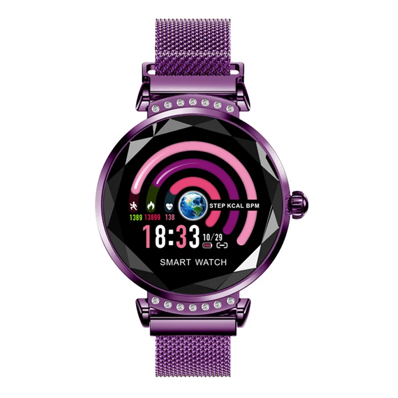 style2 purple TORNTISC Модный женский умный фитнес-браслет трекер сердечного ритма кровяное давление, умные часы pulsera inteligente для подруги - Цвет: style2 purple