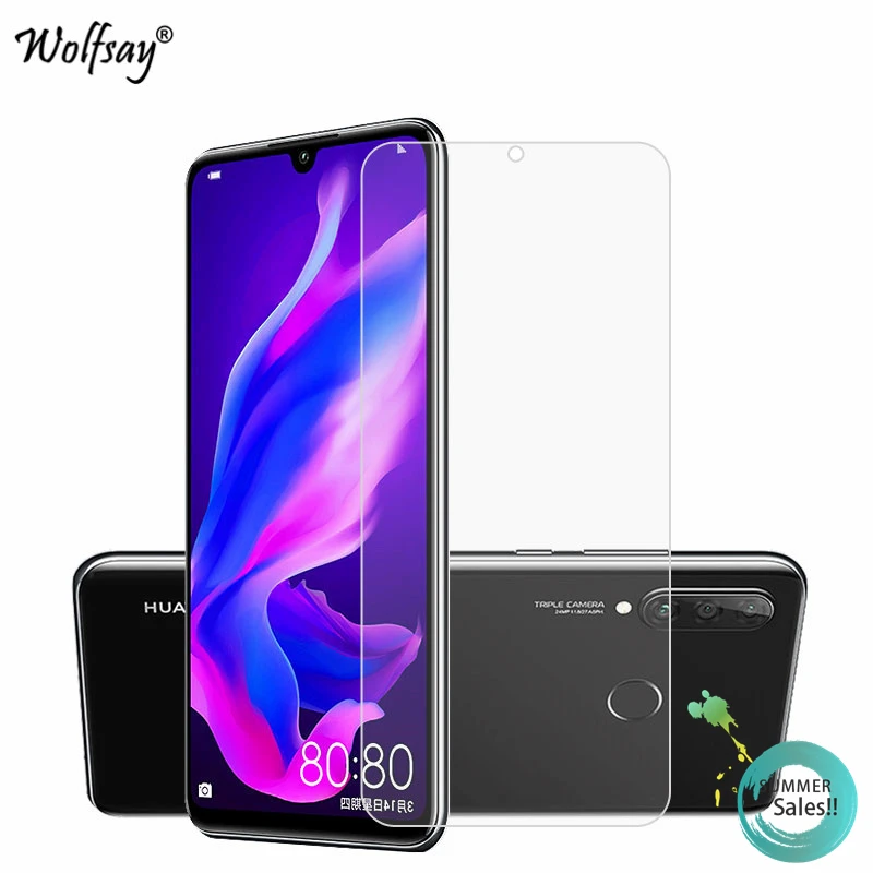Protector de pantalla de vidrio templado para Huawei P30 Lite, pel&iacute;cula protectora para tel&eacute;fono Huawei P30 Lite, 2 uds.-0