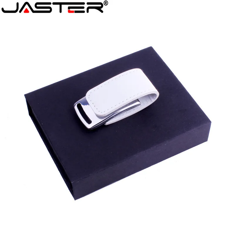 Кожаный USB флеш накопитель JASTER 4 ГБ 8 16 32 64 2 0 с подарочной картонной коробкой