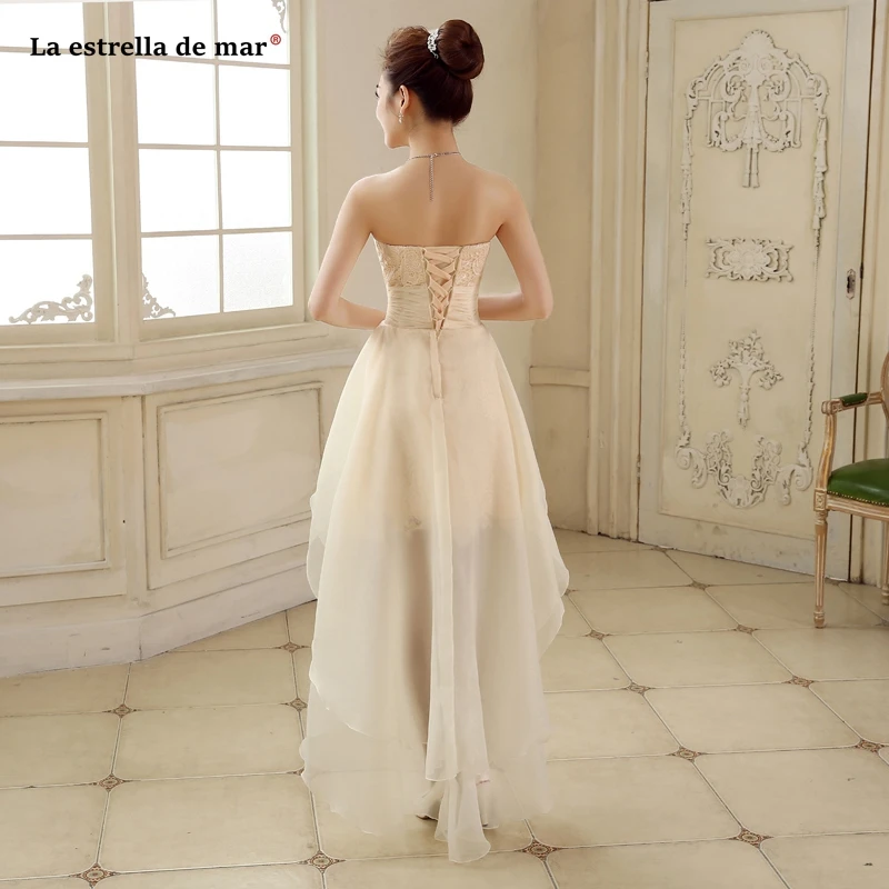 Robe demoiseur d'honneur,, новинка, кружевное платье без бретелек, фиолетовое, цвета шампанского, красное, на высоких и низких каблуках, платья подружек невесты, недорогие, vestidos de madrinha