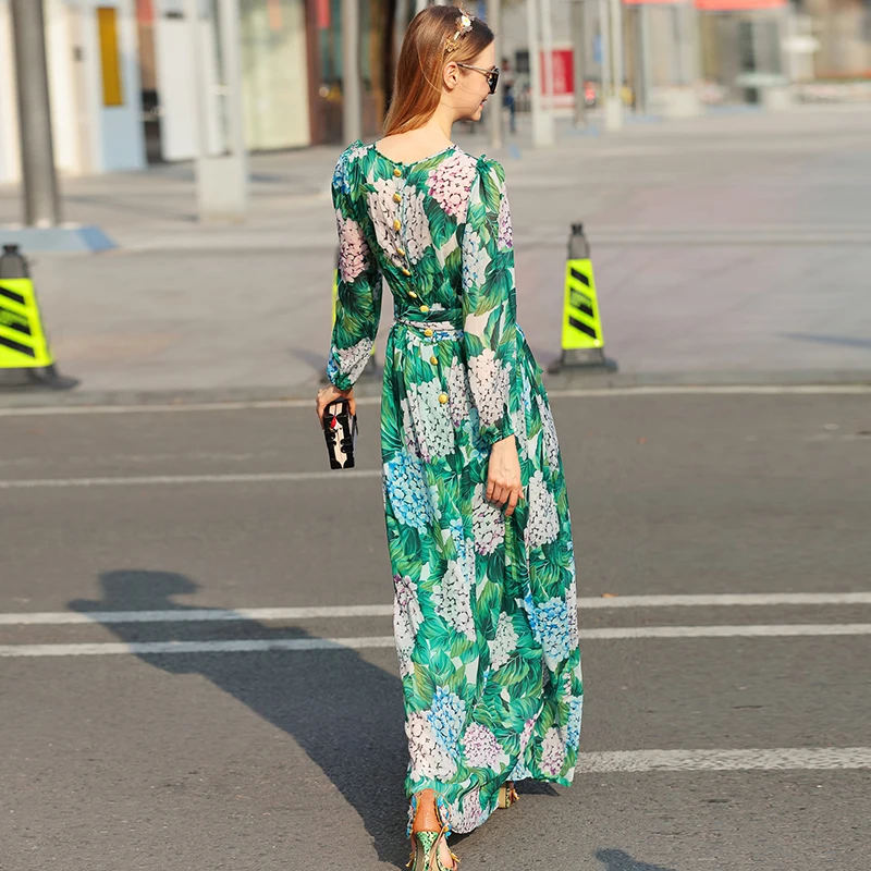 Элегантные платья с бантом и цветочным принтом длинное зеленое платье в пол