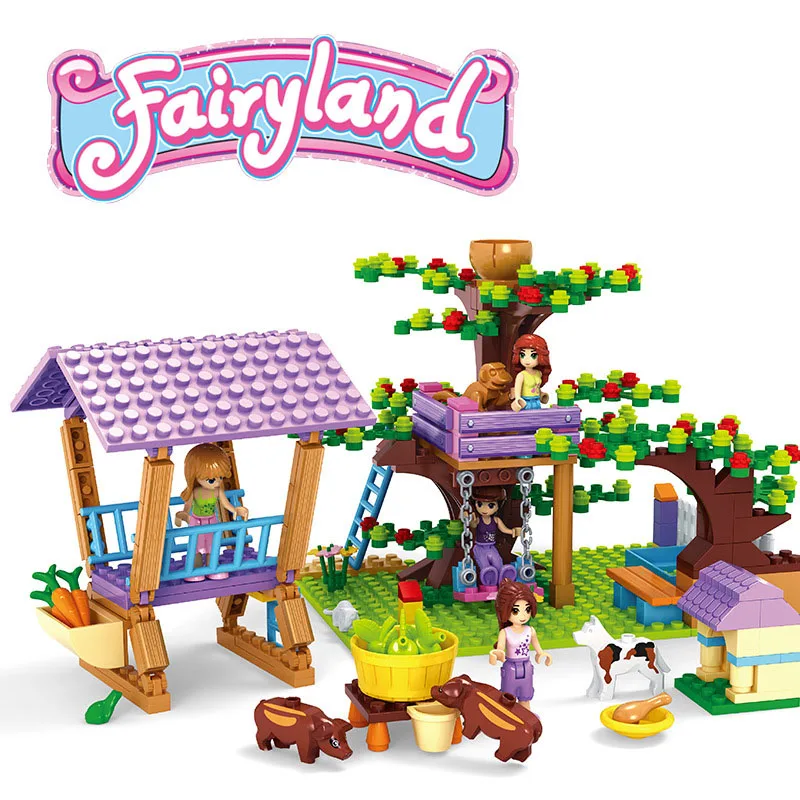 Fairyland классический дом на дереве мой мир совместимый с Legoed фигурки города