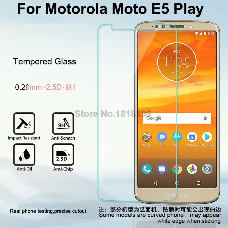 Защитное стекло для Motorola Moto E5 Play закаленное взрывозащищенное чехол телефона