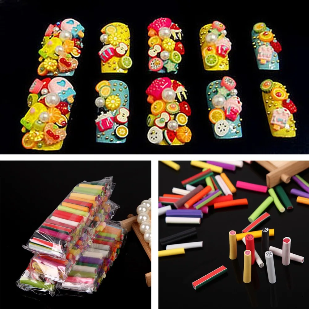 Наклейки для дизайна ногтей полимерная глина 50 шт. | Красота и здоровье