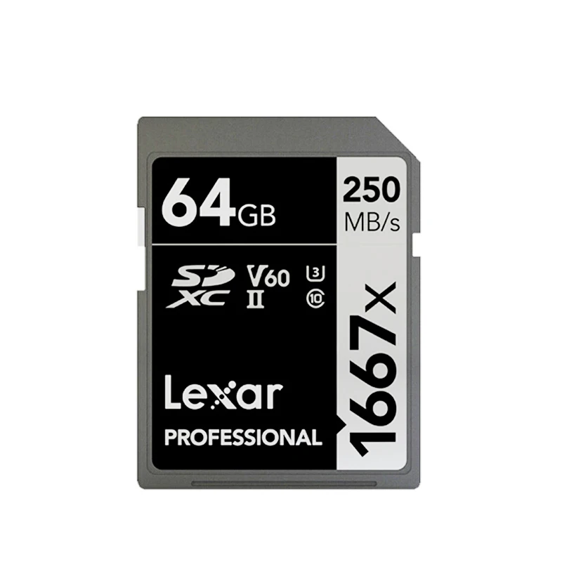 SD1667X-064G Lexar 1667X карта памяти 64 128 Гб класс 10 U3 V60 SD карта 128 Гб 64 Гб 256 ГБ 250 Мб флеш-карта SD карта памяти для камеры SDXC SDHC - Емкость: SD1667X-064G