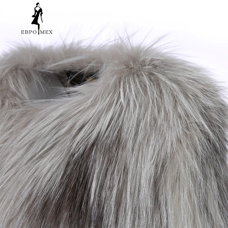 Новинка 2018 куртка с длинными рукавами из лисьего меха зимняя меховая модное