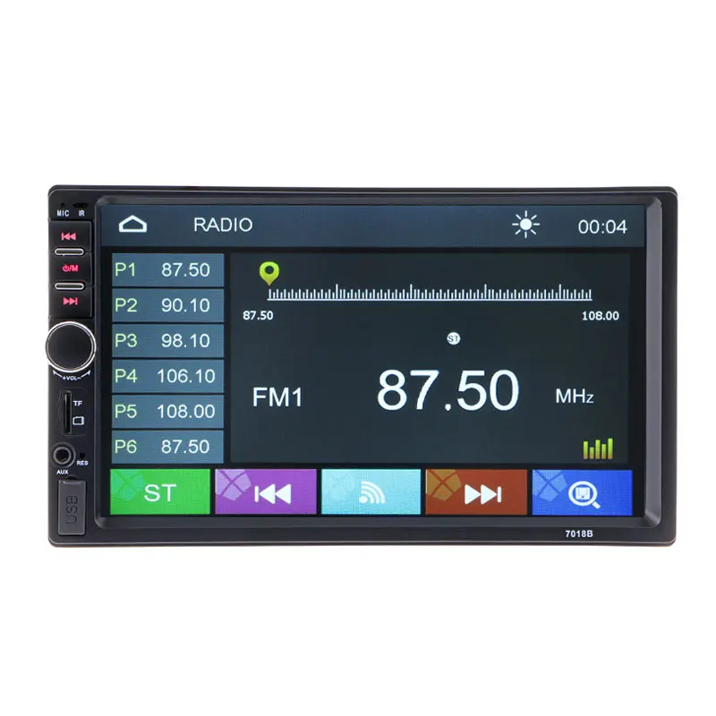 2 Din Автомобильный мультимедийный плеер Bluetooth стерео радио FM аудио видео MP3 MP4 MP5 USB