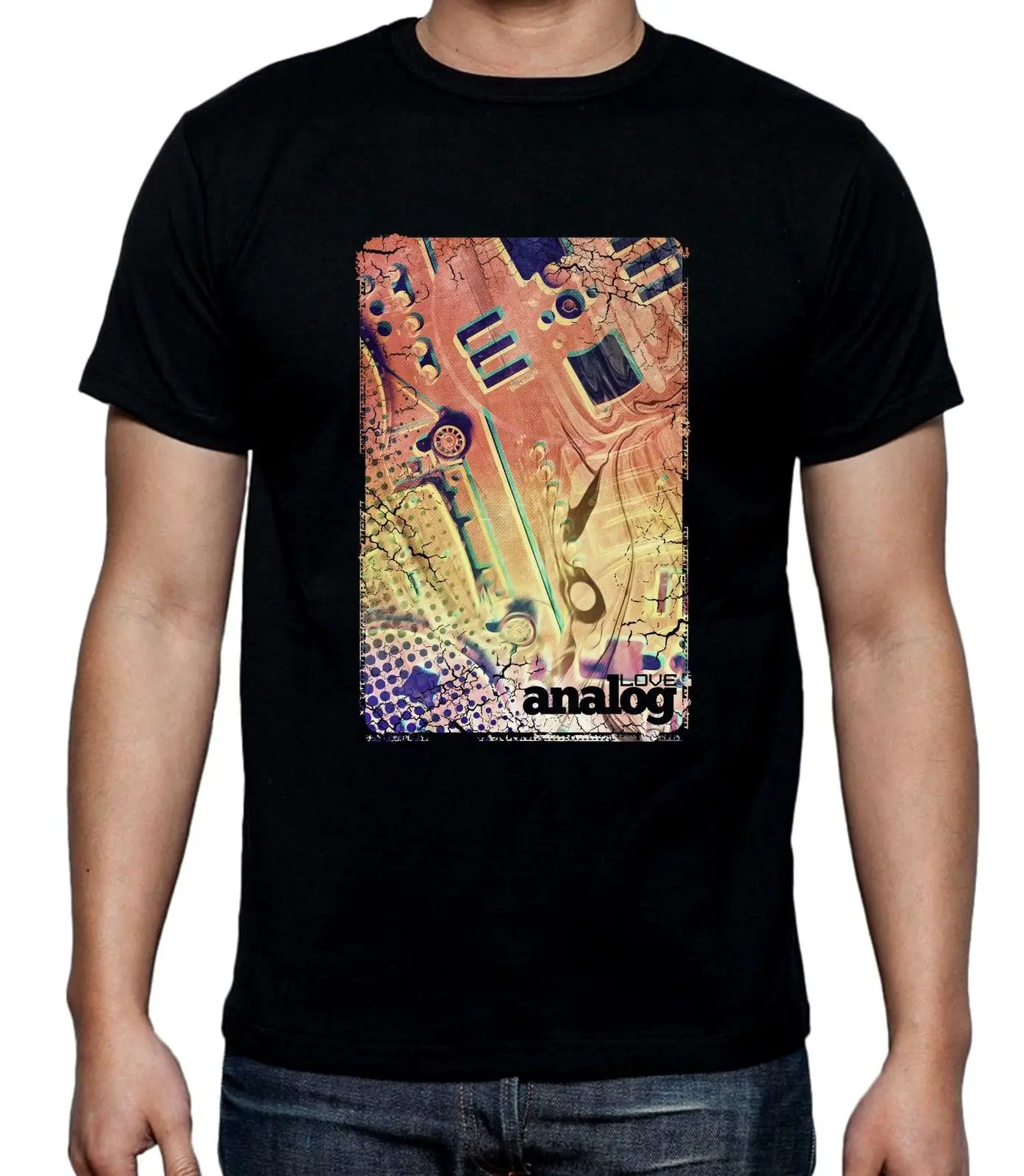 Love Analog synthizer Мужская футболка Synth Moog Korg Roland Akai крутая Повседневная pride Унисекс