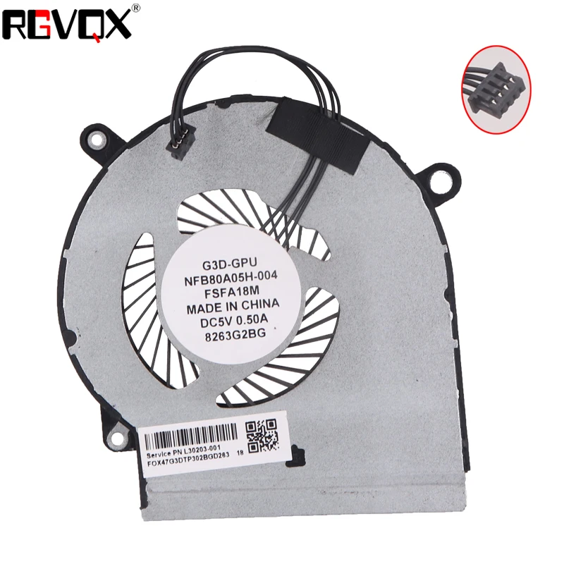 new original laptopnotebook cpu cooling fan for hp gaming nb wasd 4 5 pro iv omen 15 dc tpn q211 l30203 001 l30204 001 g3d free global shipping