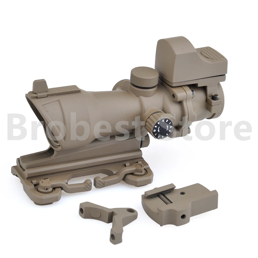 Acog 4X32 оптический прицел с креплением QD и мини красной точкой для снайпера