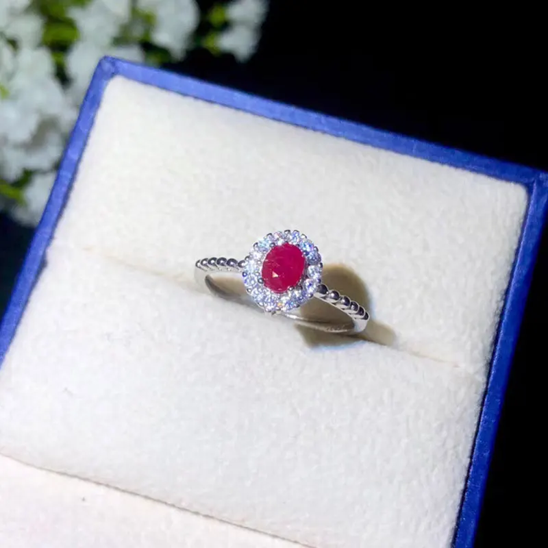 Ювелирные изделия colife натуральный рубин кольцо для помолвки 0.4ct SI сорт рубиновое серебряное кольцо твердое 925 Серебряное рубиновое ювелирное изделие