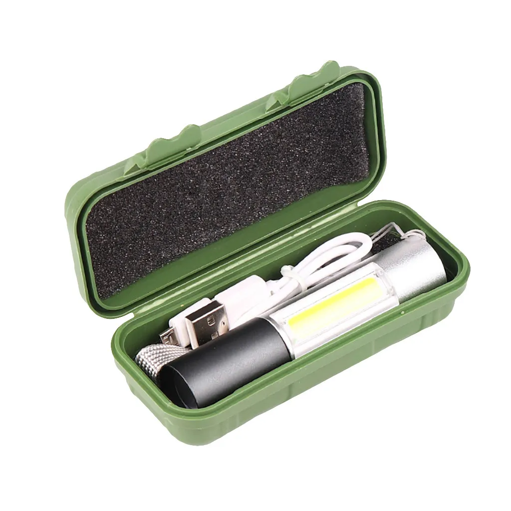 COB Flashlight Zoom Lighting New Handheld Mini Hard Light Powerful Torch Zoomable Outdoors | Лампы и освещение