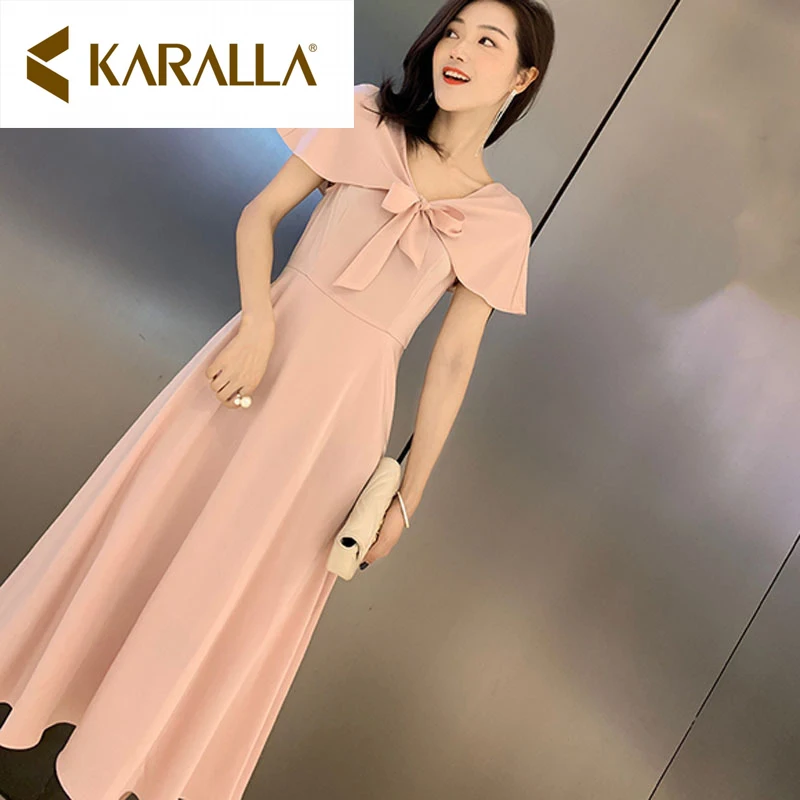 Женское платье накидка с бантом элегантное трапециевидной формы рабочая одежда