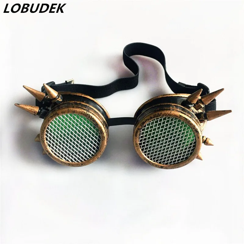 

Очки солнцезащитные в стиле панк с сетчатыми заклепками, аксессуары для косплея, реквизит для ночного клуба, бара, ди-Джея, выступления для м...