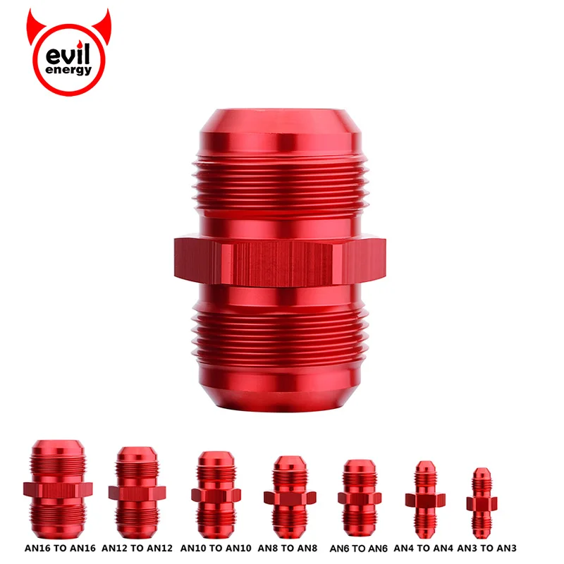 

evil energy Straight Aluminum Union Adapter 16 AN To AN 16 Male Union Fitting Adapter Nitrous