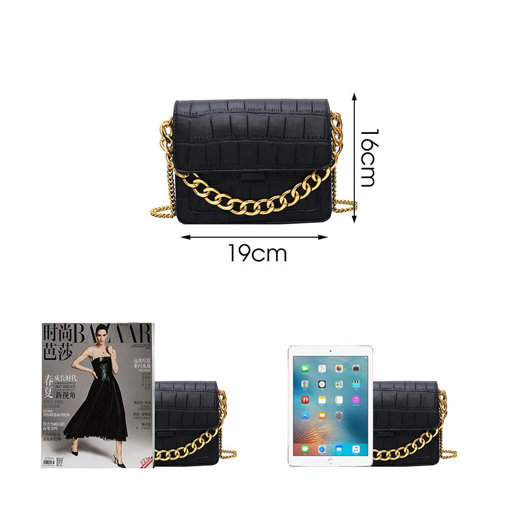 Herald Fashion Сумка через плечо с крокодиловым узором для женщин качественная кожаная