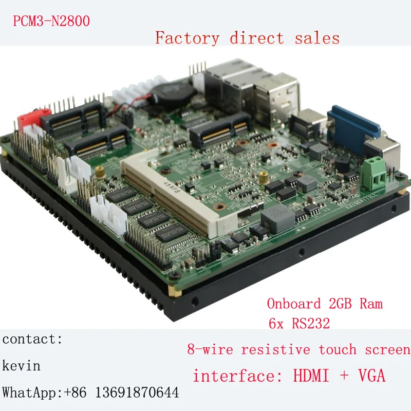 

Main board with 2Gb ram Onboard 2*lan 2*RJ45 Gigabit Ethernet 6*com RS485 Fanless Industrial itx Motherboard