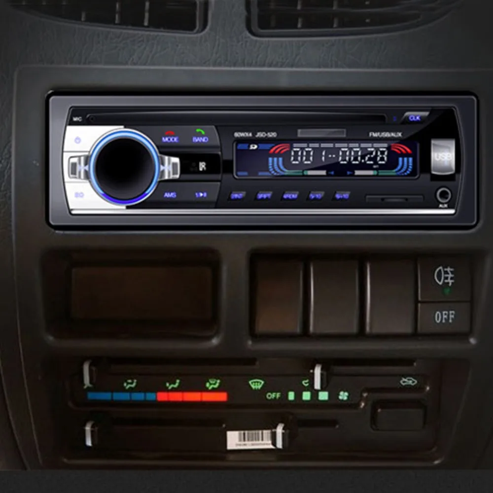 12 В автомобильный Радио стерео аудио плеер Bluetooth телефон AUX-IN MP3 FM/USB/1 Din/пульт