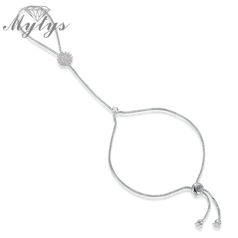 Mytys Новая Мода ведомого Браслет футляр для браслета цепи из белого золота