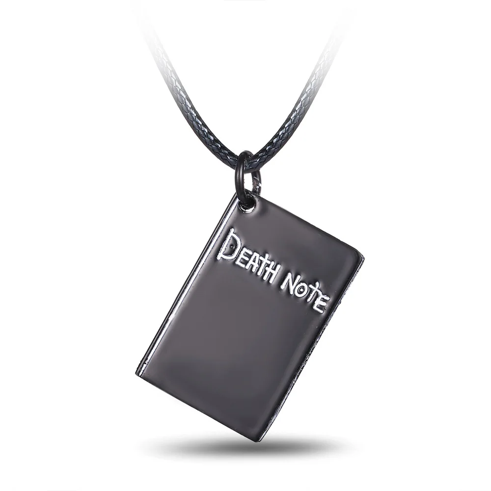 Горячая аниме Death Note Черная книга Форма Подвеска и ожерелье с кожа Косплей