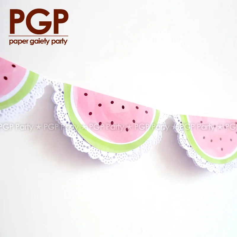 [PGP] набор арбузных гирлянд для лета тропические Беби Шауэр детский 1 й 2 3 4 5 День