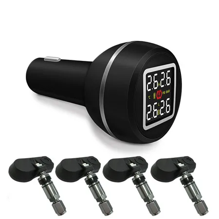 D580C-TJ TPMS автомобильный аварийный инструмент Автомобильный датчик температуры давления в шинах Авто Система контроля давления в шинах 4 встроенных датчика - Тип: Портативный