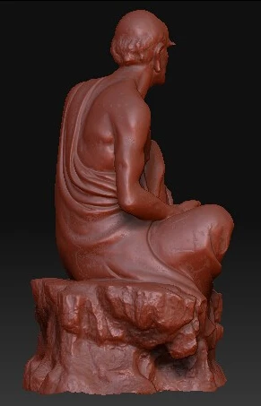 

3d model relief for cnc in STL file format olive-stone carving Arhat 01