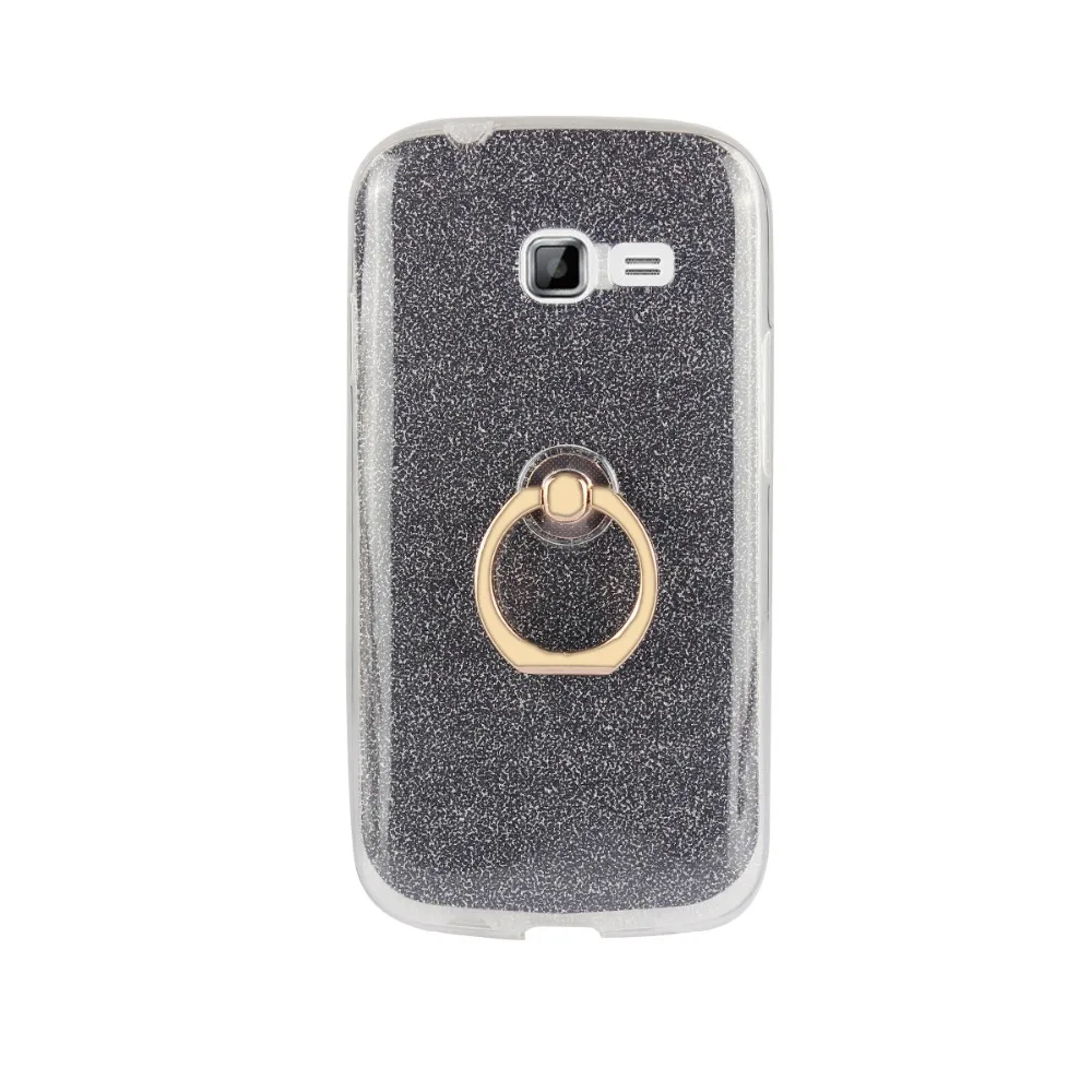 For Samsung GT S7262 S7260 7262 Case Flash powder 3D Relief Silicone Soft Galaxy Pro TPU With Ring Phone Bag |