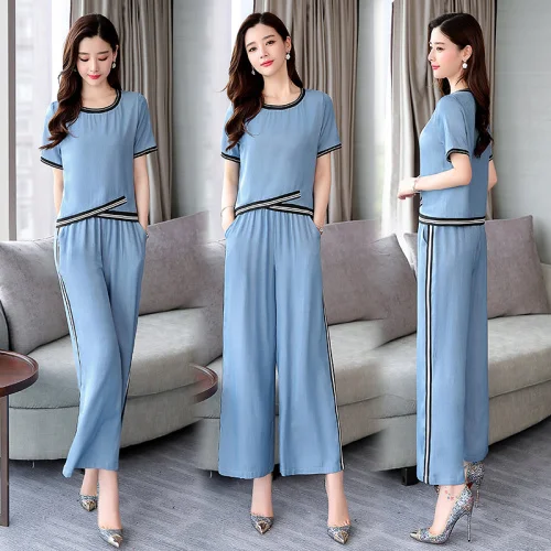 Модный женский летний костюм большого размера Женский для Года Conjunto Feminino Ol