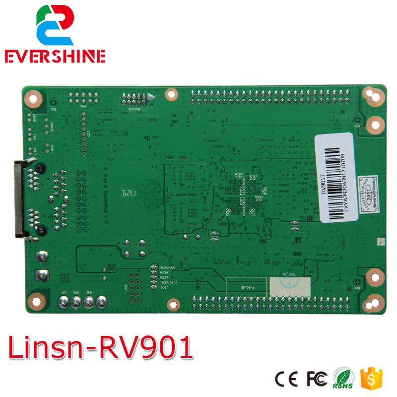 LINSN RV901 полноцветный RGB светодиодный дисплей экран карта приема работает с
