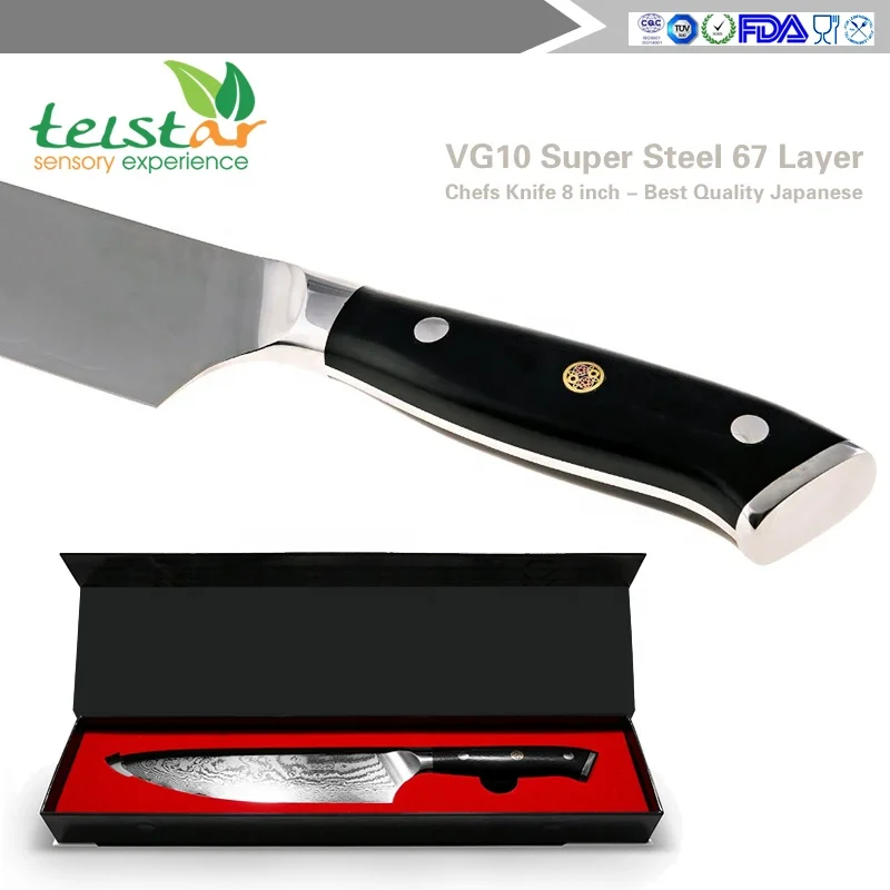8&quot Santoku Chef Knife Kitchen Knives Japanese Damascus VG10 Steel Razor Sharp Blade Meat Cutting Tools G10 Handle | Дом и сад