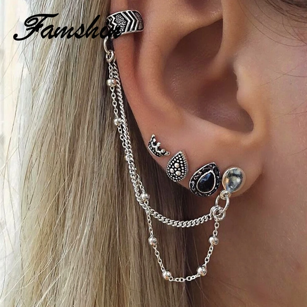 Женские серьги капельки FAMSHIN 4 шт./компл. в богемном стиле ретро|set earrings|earrings for