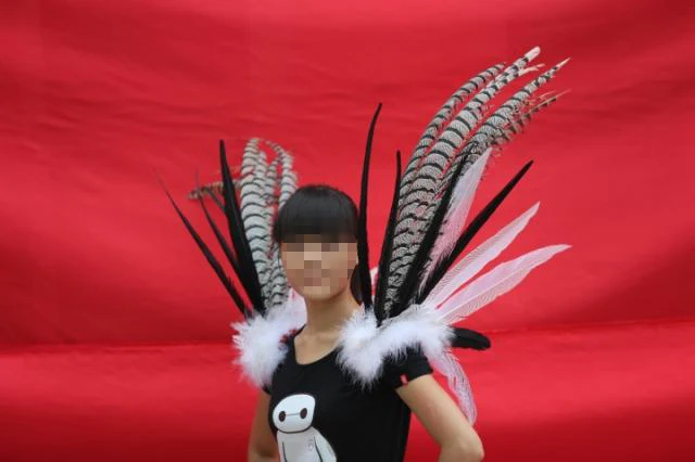 

Luxury black and white Angle Wings Props Cosplay photography Game Display Game Party Wedding wing costume props