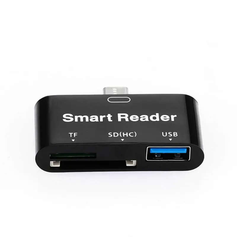 Смарт кардридер OTG адаптер TF карта для samsung MacBook Pro type C ABS черный/белый|Картридеры| |