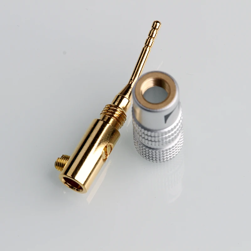 20pcs/Set Banana Musical Speaker Cable Plugs Red 10 &amp Black Acicular Adapers 2mm Copper Gold-plated Wire Connectors - купить по