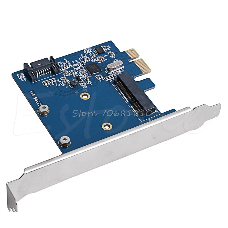 PCI E PCIe к mSATA SSD и SATA 3 0 комбинированный расширитель адаптер карта 6 Гбит/с Прямая