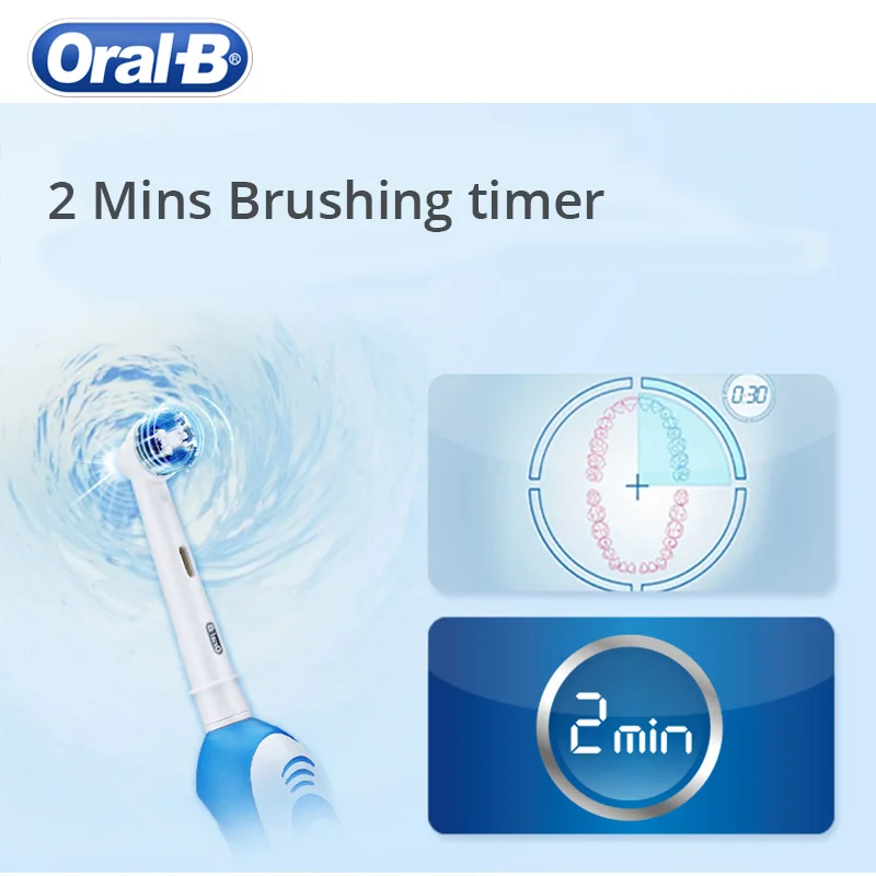 Оригинальная электрическая зубная щетка Oral B портативная с питанием от Baterry