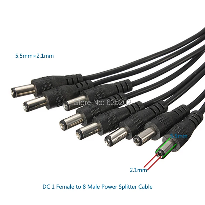 Высококачественный 8 канальный силовой кабель сплиттер для системы безопасности