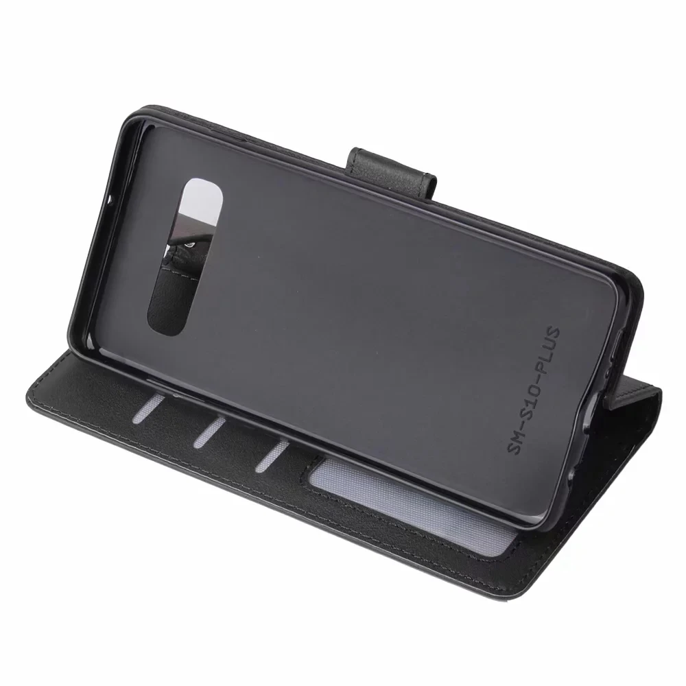 Простой Кожаный чехол кошелек для Samsung Galaxy A9 A7 A750 J3 J4 J6 A6 J7 2018 Y9 2019 рамка флип