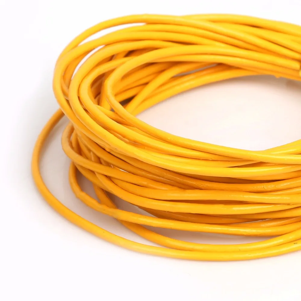 5meters/Lot Size 1/1.5/2/3mm 100% Genuine Leather Cord Round Rope String for Bracelet &amp Necklace Jewelry Craft Making | Украшения и
